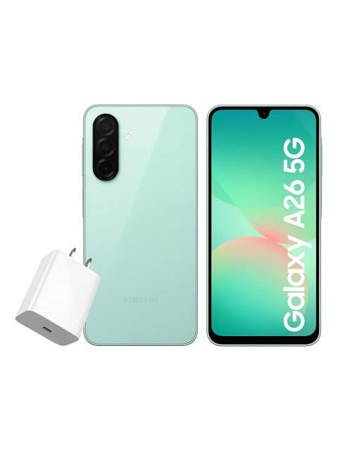 SAMSUNG GALAXY A26 5G DUAL SIM 256GB 8RAM GREEN + ADAPTADOR GENERICO