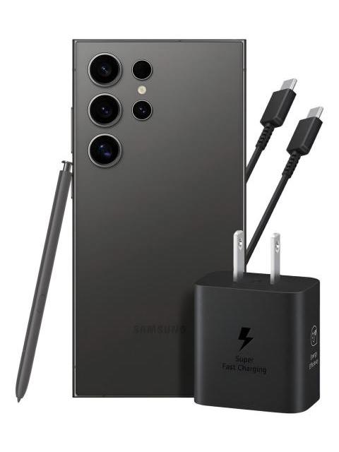 SAMSUNG GALAXY S24 ULTRA 12GB 512GB 5G NEGRO + ADAPTADOR 25W EP-T2510 CABLE NEGRO