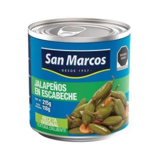SAN MARCOS CHILES JALAPEÑOS ENTEROS 215 GR