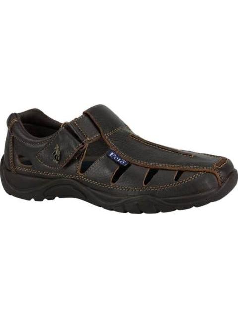 SANDALIA CASUAL AJUSTE CON VELCRO CAFE HPC POLO
