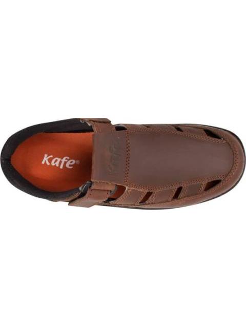 SANDALIA CASUAL AJUSTE CON VELCRO VINO KAFE - Image 3