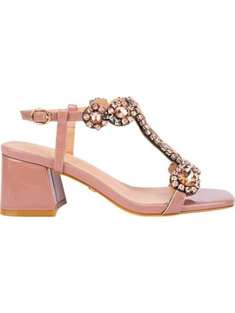 SANDALIA CON BRILLOS ROSA THALIA SODI