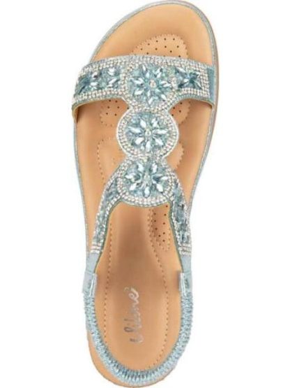 SANDALIA CONFORT BRILLOS AZUL VI LINE - Image 3