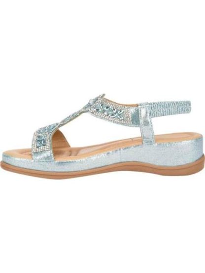 SANDALIA CONFORT BRILLOS AZUL VI LINE - Image 5