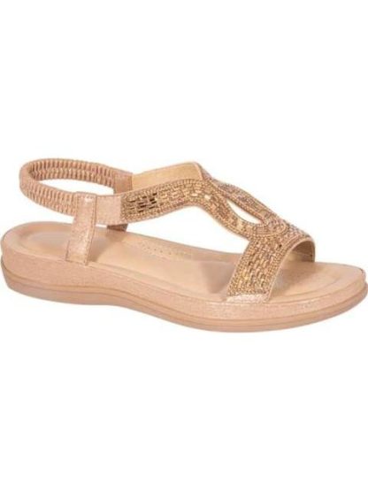 SANDALIA CONFORT CON BRILLOS ORO VI LINE - Image 2