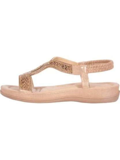 SANDALIA CONFORT CON BRILLOS ORO VI LINE - Image 5