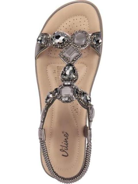 SANDALIA CONFORT CON BRILLOS PEWTER VI LINE - Image 3