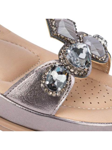 SANDALIA CONFORT CON BRILLOS PEWTER VI LINE - Image 6