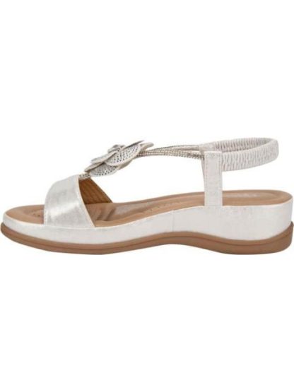SANDALIA CONFORT CON BRILLOS PLATA VI LINE - Image 5