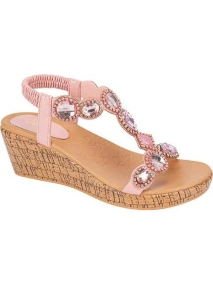 SANDALIA CUÑA ROSA VI LINE - Image 2