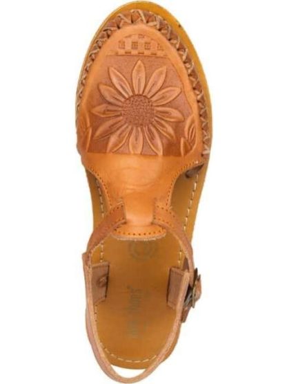 SANDALIA DE PIEL CAMEL VIVIS SHOES KIDS - Image 3