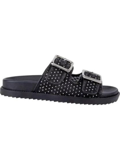 SANDALIA HEBILLAS NEGRO VI LINE FASHION
