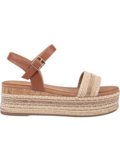 SANDALIA PLANA CAMEL VI LINE