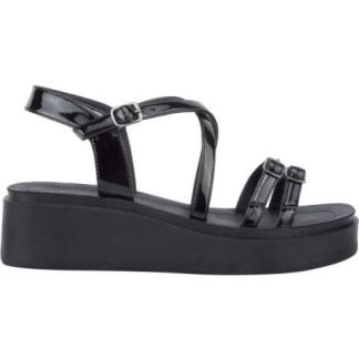 SANDALIA PLANA NEGRO VI LINE