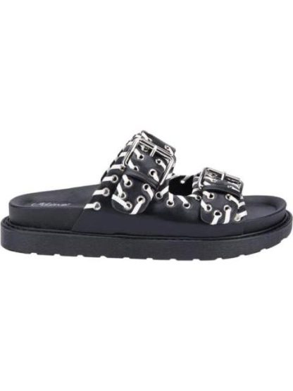 SANDALIA PLANA NEGRO VI LINE FASHION