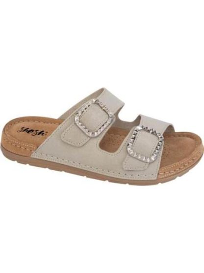 SANDALIA PLANA DE PIEL HUESO SHOSH - Image 2