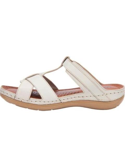 SANDALIA PLANA DE PIEL HUESO SHOSH - Image 5