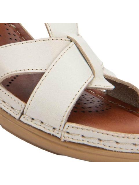 SANDALIA PLANA DE PIEL HUESO SHOSH - Image 6