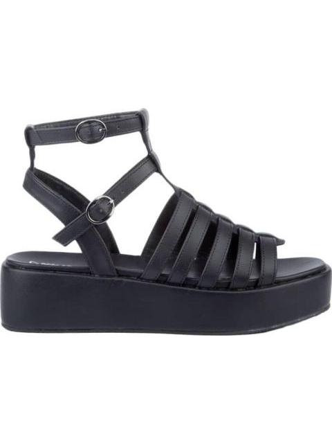 SANDALIA PLANA ROMANA NEGRO VI LINE