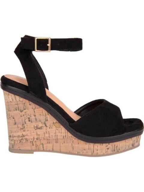 SANDALIA PLATAFORMA NEGRO VI LINE