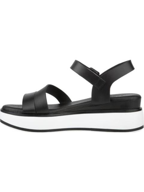 SANDALIA DE PIEL NEGRO VI LINE - Image 5