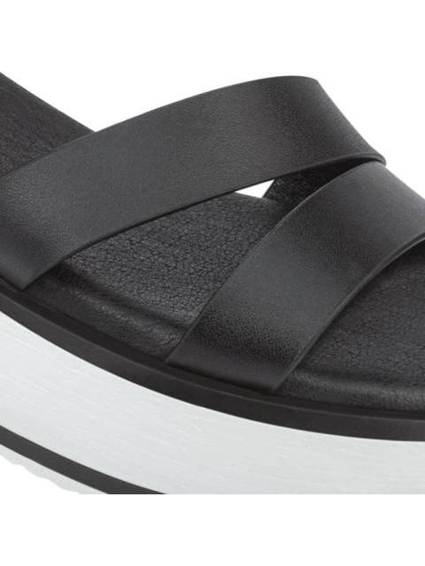 SANDALIA DE PIEL NEGRO VI LINE - Image 6