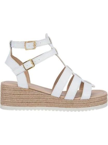 SANDALIA ROMANA PLATAFORMA BAJA BLANCO VI LINE