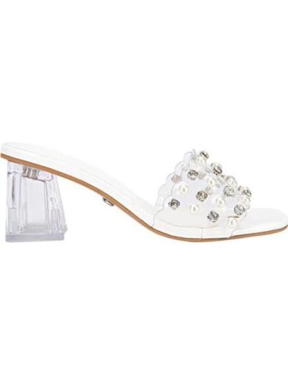 SANDALIA TACON ANCHO BLANCO THALIA SODI