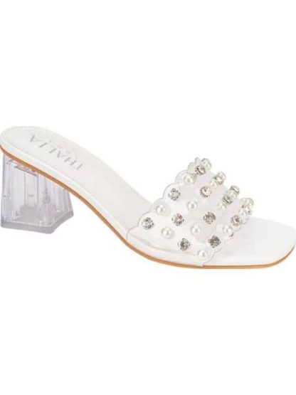SANDALIA TACON ANCHO BLANCO THALIA SODI - Image 2