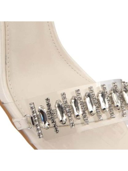 SANDALIA CON BRILLOS BEIGE/HUESO THALIA SODI - Image 6