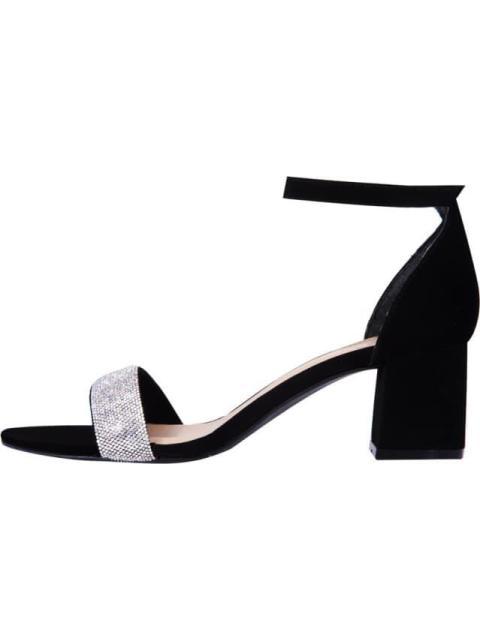 SANDALIA TACON BAJO CON PEDRERIA NEGRO MOLTO BELLO - Image 4