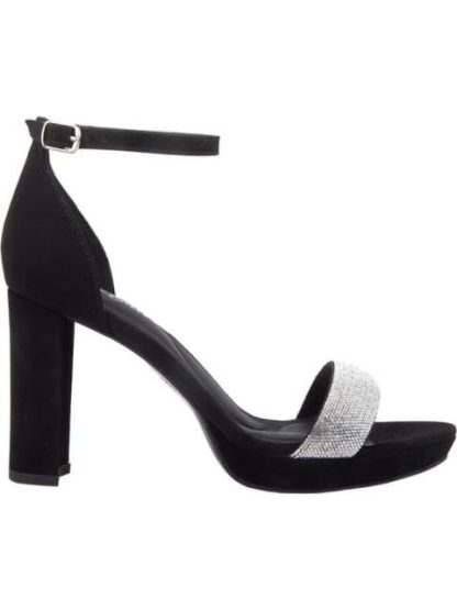 SANDALIA TACON PLATAFORMA CON BRILLOS NEGRO MOLTO BELLO