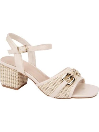 SANDALIA TACON CUADRADO BEIGE/HUESO YAELI FASHION - Image 2