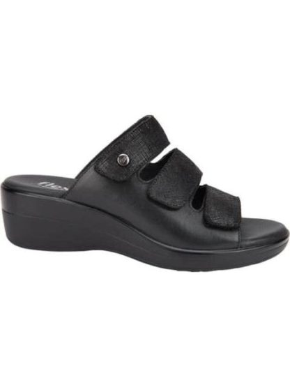SANDALIA VELCROS NEGRO FLEXI