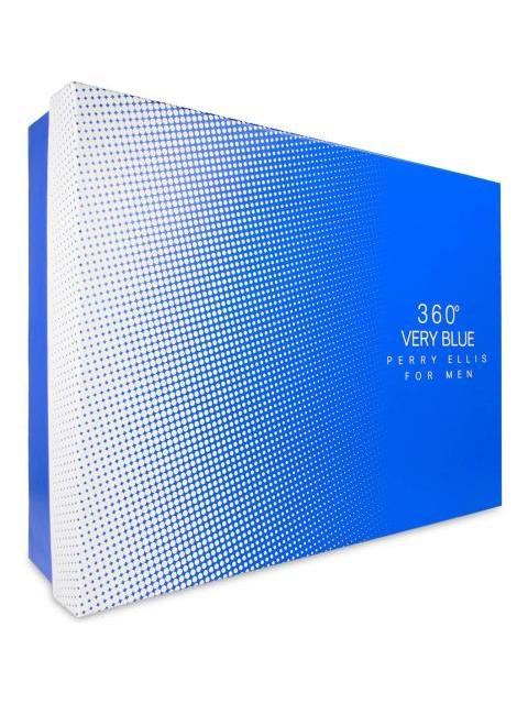 SET 360° VERY BLUE PERRY ELLIS 4PZ 100ML EDT SPRAY - Image 3