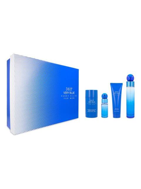 SET 360° VERY BLUE PERRY ELLIS 4PZ 100ML EDT SPRAY - Image 4