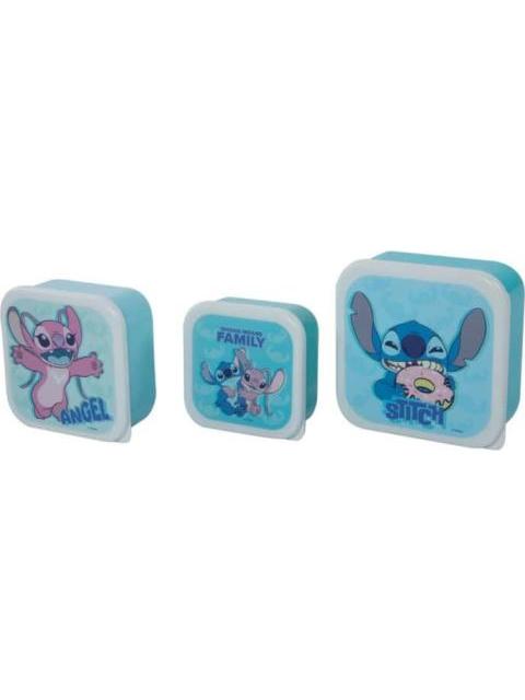 SET 3 TUPPERS STITCH MULTICOLOR DISNEY