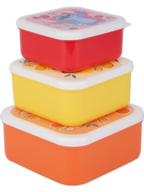 SET 3 TUPPERS STITCH MULTICOLOR DISNEY - Image 3