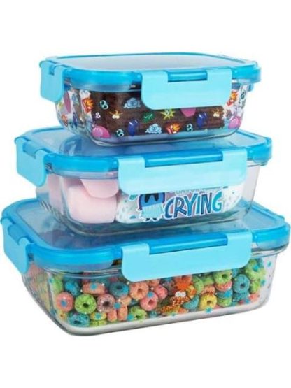 SET 3 TUPPERS VIDRIO MULTICOLOR INSIDE OUT 2 - Image 2