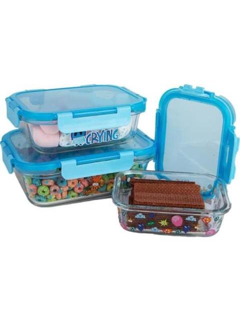 SET 3 TUPPERS VIDRIO MULTICOLOR INSIDE OUT 2 - Image 3