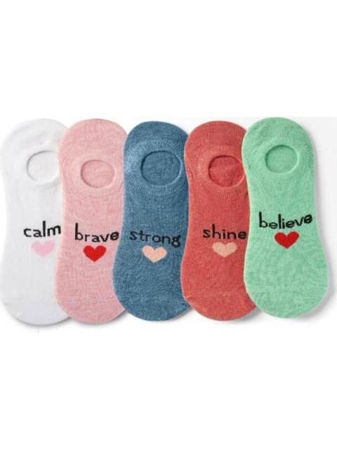 SET 5 PARES PROTECTOPIE DE DAMA CON FRASES MULTICOLOR LOVE TO LOUNGE