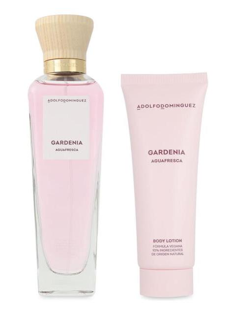 SET ADOLFO DOMINGUEZ GARDENIA 2PZS 120ML EDT SPRAY BODY LOT