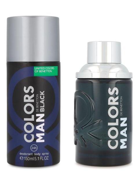 SET BENETTON COLORS BLACK 2PZS - CABALLERO