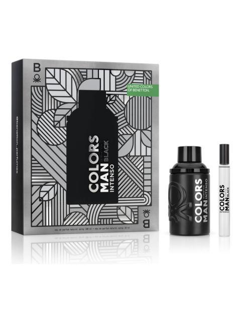 SET BENETTON COLORS MAN BLACK INTENSE EDT 100ML + MEGASPRITZER 10ML - Image 4