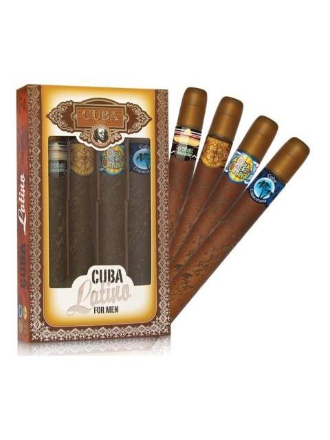 SET CUBA LATINO CABALLERO 4 PZ CIGARES SPRAY - ORIGINAL