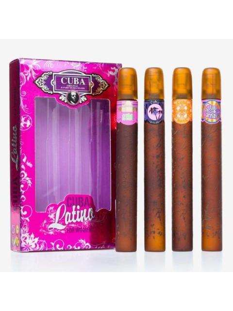 SET CUBA LATINO DAMA DES CHAMPS 4 PZ 35 ML C U SPRAY