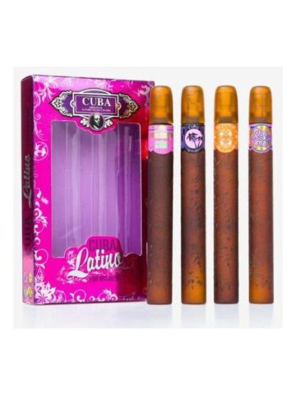 SET CUBA LATINO DAMA DES CHAMPS 4 PZ 35 ML C U SPRAY