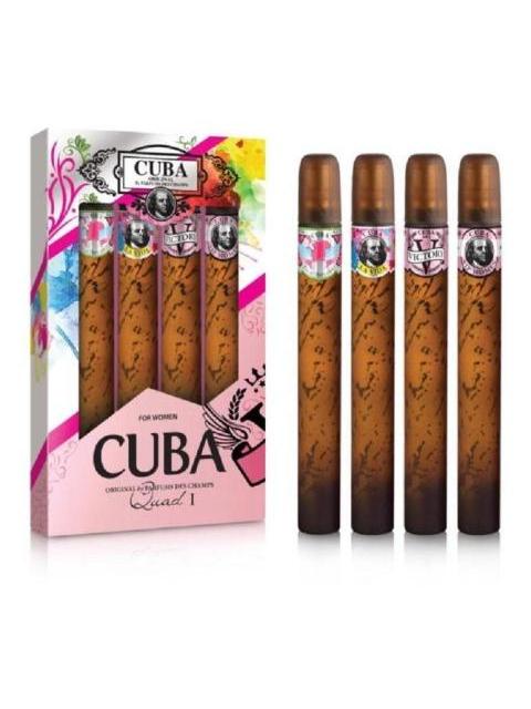 SET CUBA QUAD I DAMA DES CHAMPS 4 PZ 35 ML C U SPRAY