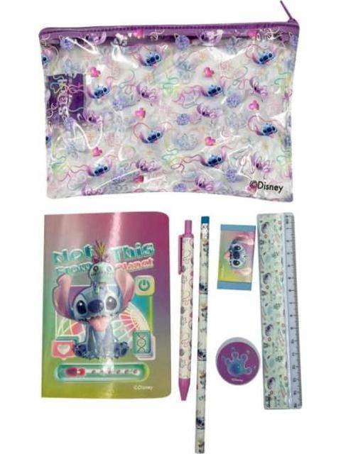 SET ESCOLAR 7 PIEZAS STITCH MULTICOLOR STITCH