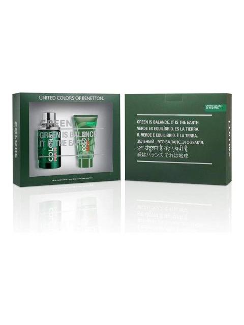 SET GREEN CABALLERO UNITED COLORS OF BENETTON 2 PZ
